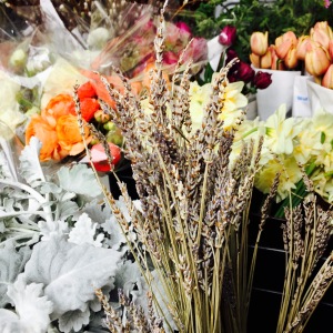 French lavender, dusty miller and orange ranunculus are some of the favorites of the Belle Fiori designers at their Milwaukee WI flower shop