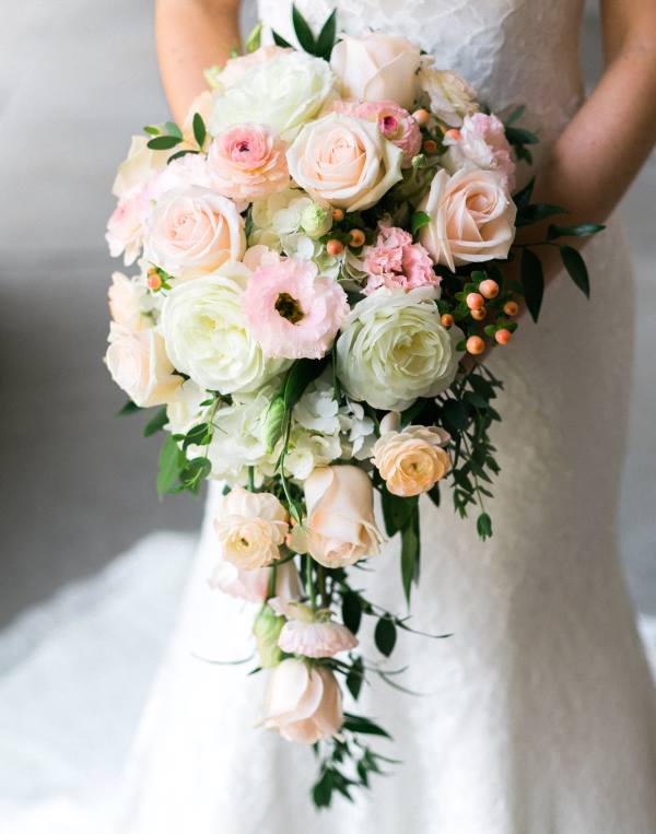 Bride Holding Flowers - Wedding Floral by Belle Fiori