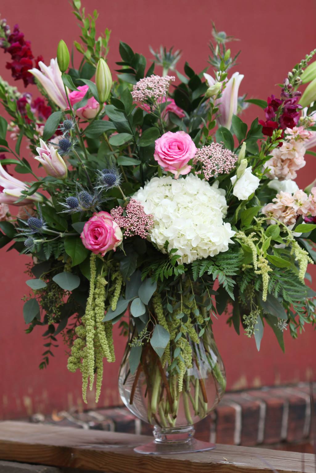 Belle Fiori Floral Design - Lilies, Thistle, Amaranth, and Cici