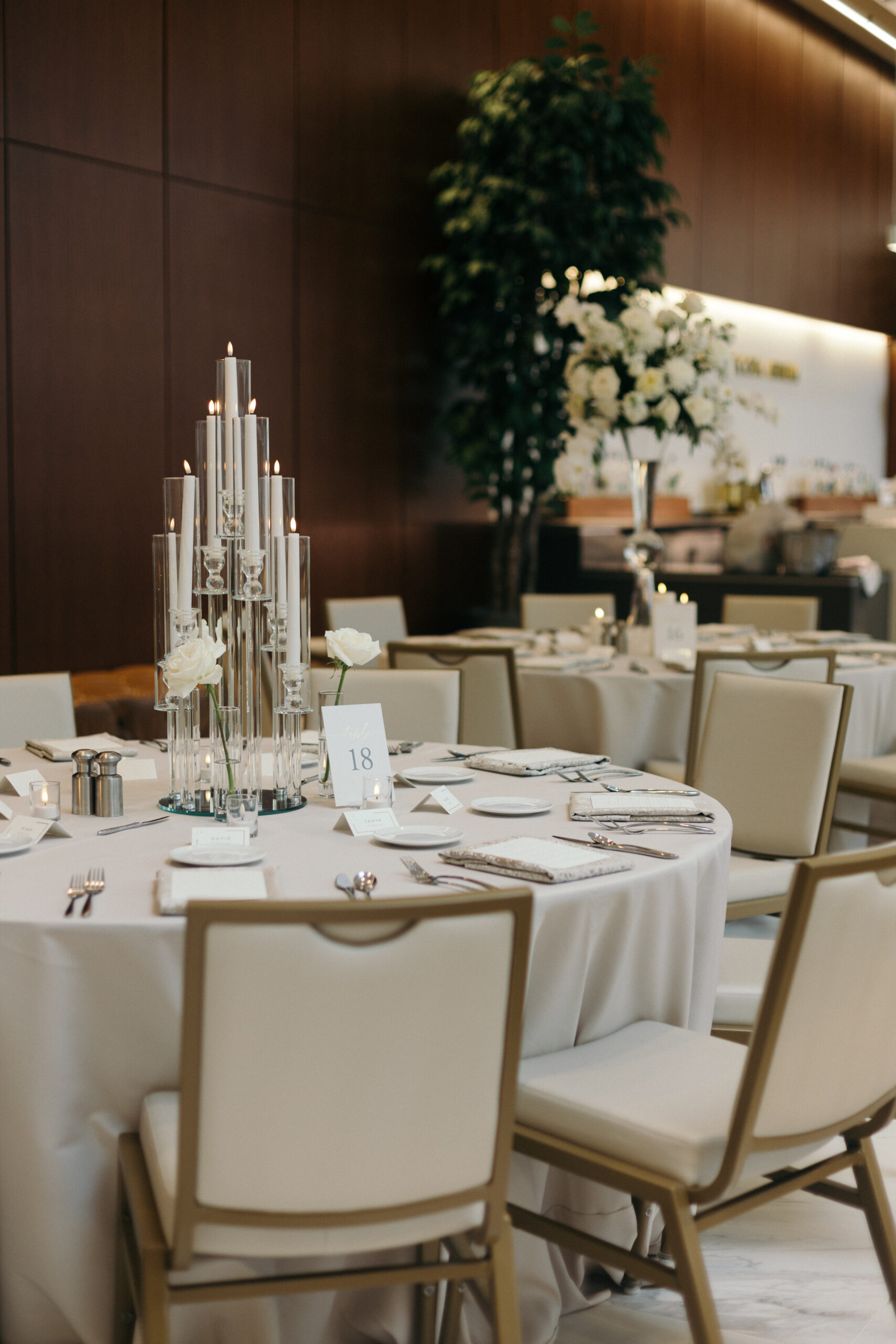 Symphony White Reception Candle Tower